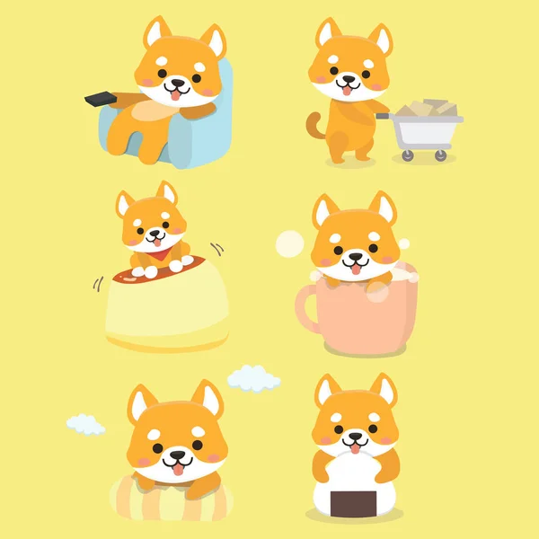 Shiba Inu Dog Vector — стоковый вектор