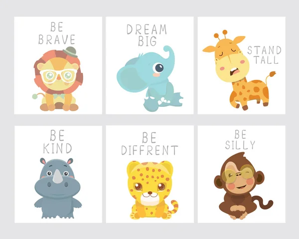 Çocuk odası için hayvan posterleri.