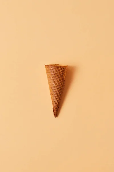 Морозиво Вафельні Шишки Пастельному Фоні — стокове фото