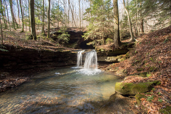 Waterfall in Mammoth Cave National Park.