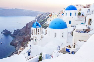 Günbatımında Santorini Adası, Yunanistan