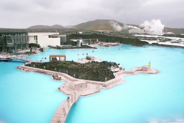 Bain Géothermique Blue Lagoon Islande — Photo