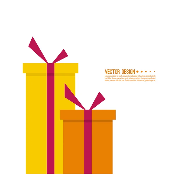 Presente de férias surpresa e brilhante —  Vetores de Stock