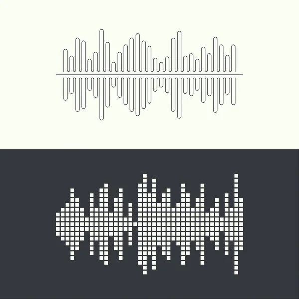 Music sound wave. — Stock Vector