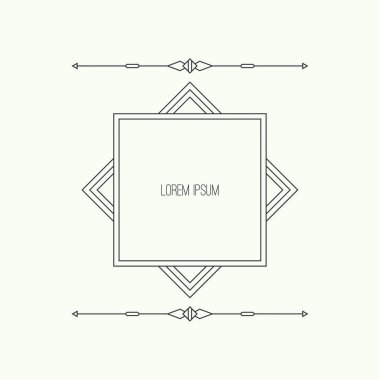 Vintage doğrusal geometrik çerçeve