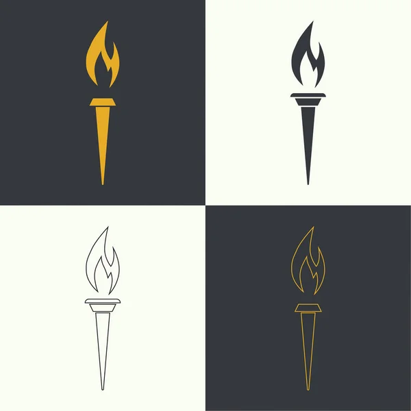Vector icon of  torch. — Stock Vector