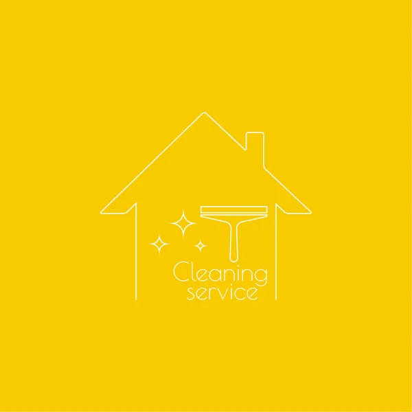 Logotipo do vetor com casa limpa — Vetor de Stock