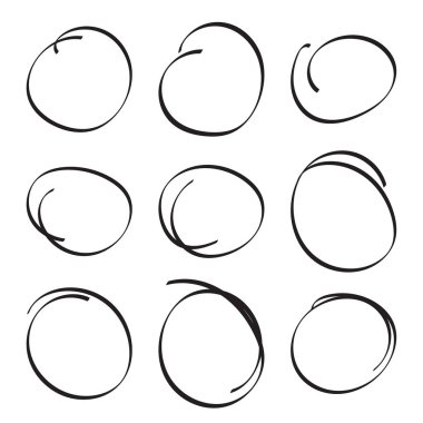 El çizilmiş ovalleri ayarla