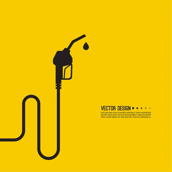 Gasoline pump nozzle sign. — Stock Vector