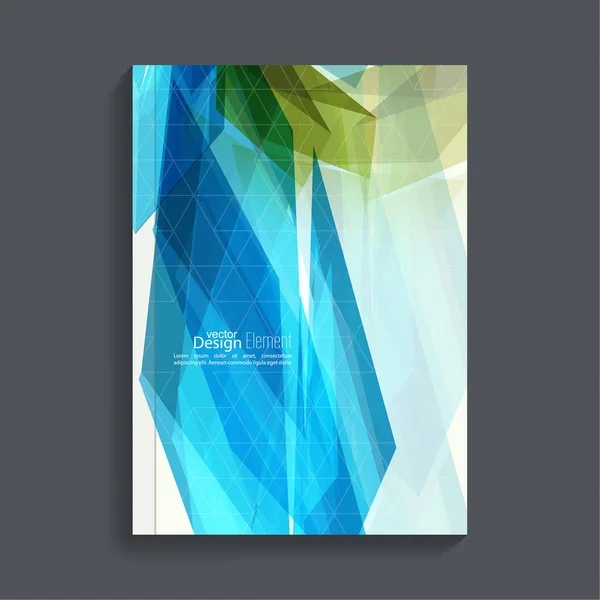 Renkli kristaller ile Dergi kapağı — Stok Vektör