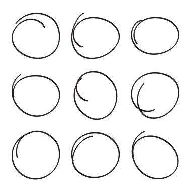 El çizilmiş ovalleri ayarla