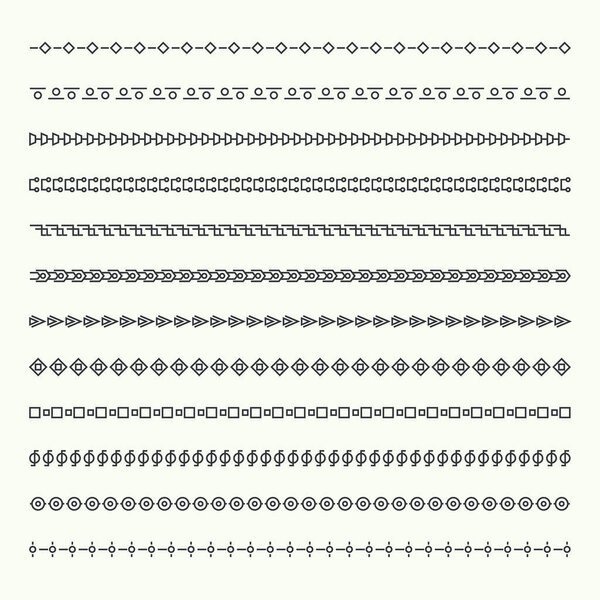 Dividers vector set isolated.