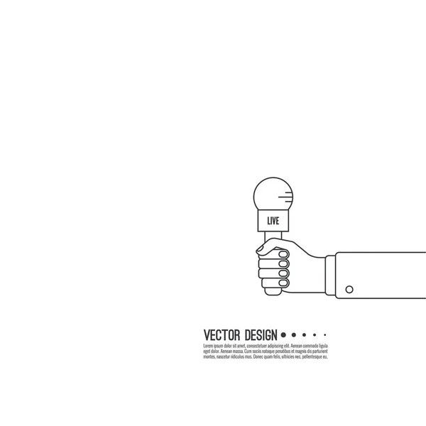 Modelo de notícias ao vivo — Vetor de Stock