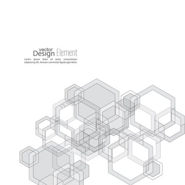 Şeffaf küplerle soyut arkaplan