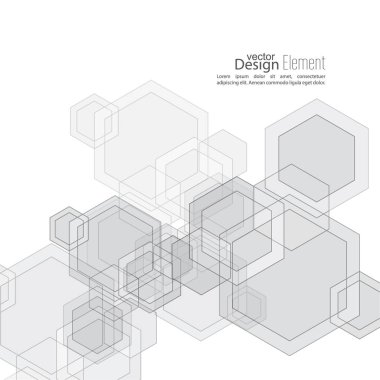 Şeffaf küplerle soyut arkaplan