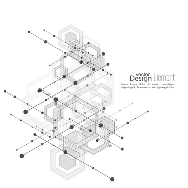 Virtuele abstracte achtergrond — Stockvector