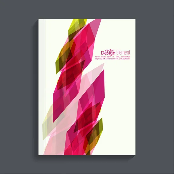 杂志封面与颜色的水晶 — 图库矢量图片