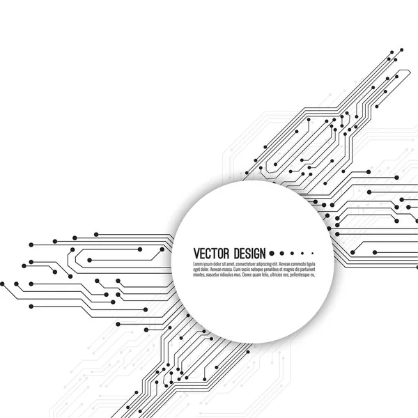 Carte mère électronique vectorielle . — Image vectorielle