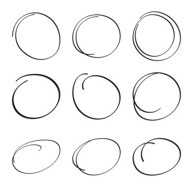 El çizilmiş ovalleri ayarla