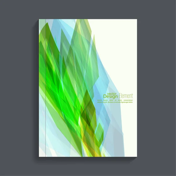 Cubierta de revista con cristales de colores — Vector de stock