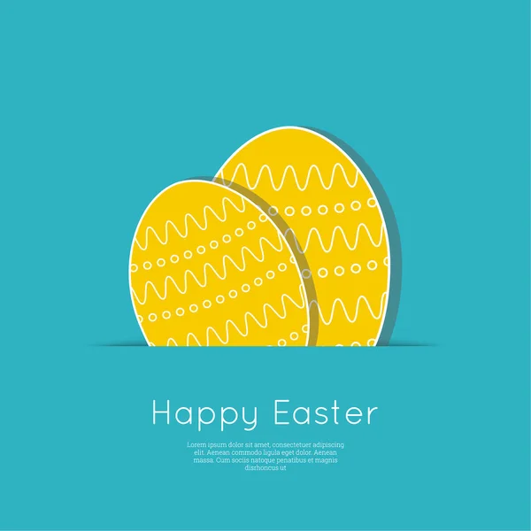 Conjunto de huevos de Pascua con rayas, lunares — Vector de stock