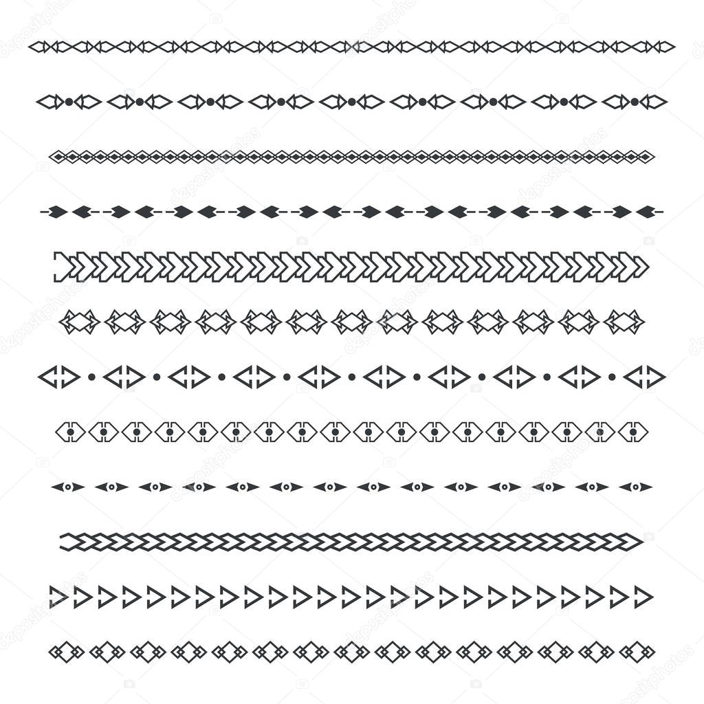 Dividers vector set isolated.