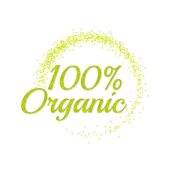 Inscriptie 100 percentage organische. — Stockvector