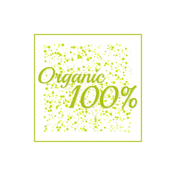 Inscripción 100% orgánica . — Vector de stock