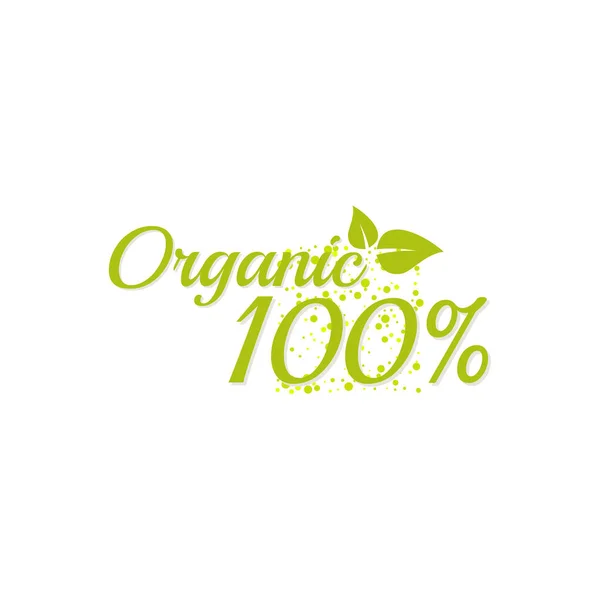 Yazıt 100 yüzde organik. — Stok Vektör