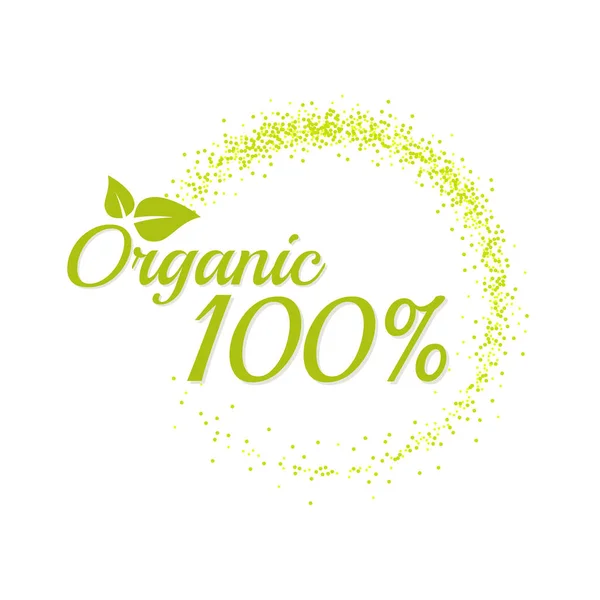 Inscripción 100% orgánica . — Vector de stock