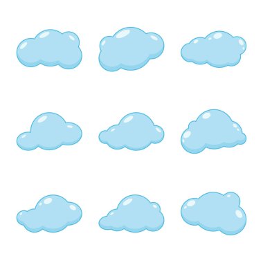 Bulut vektör simgeler.