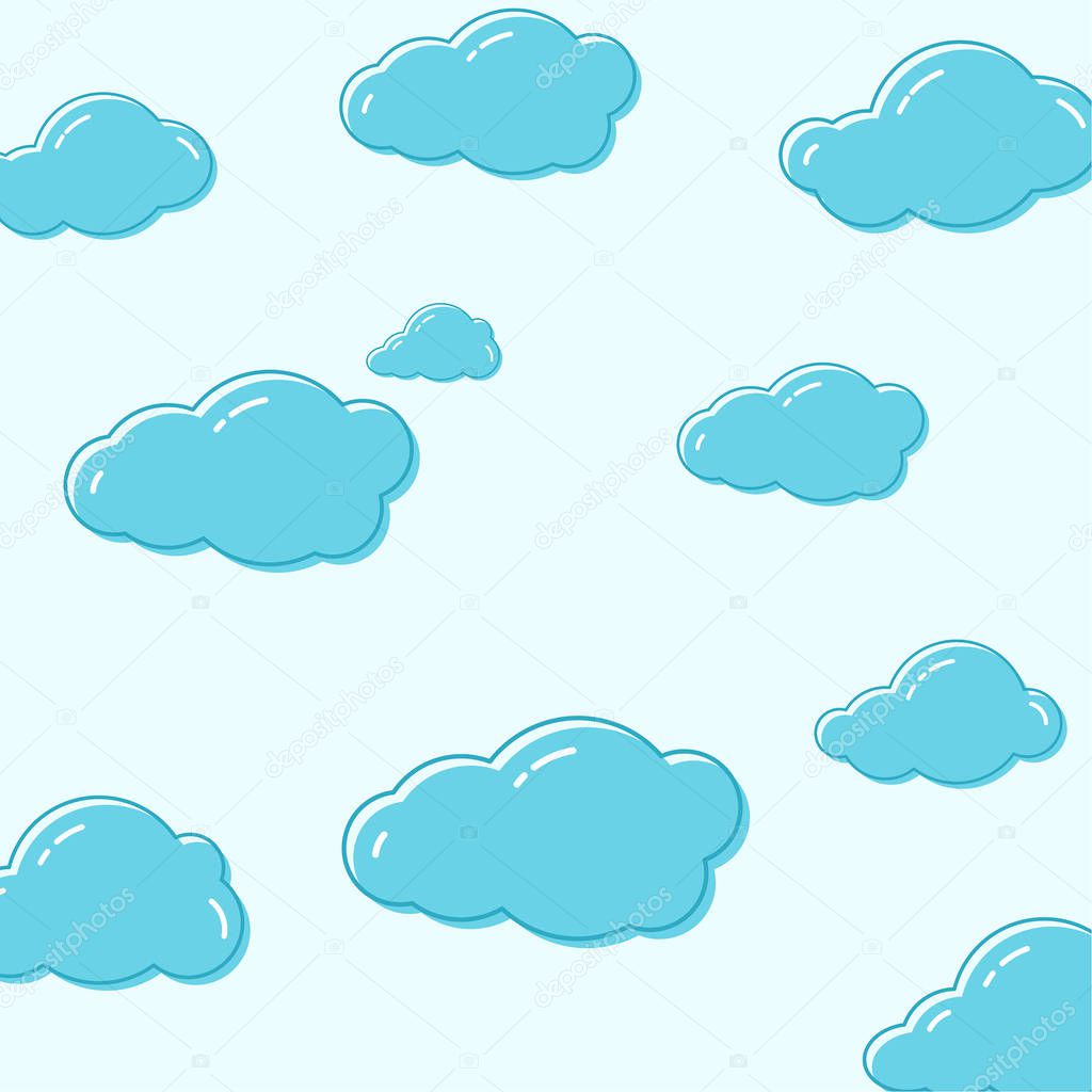 Cloud vector icons.