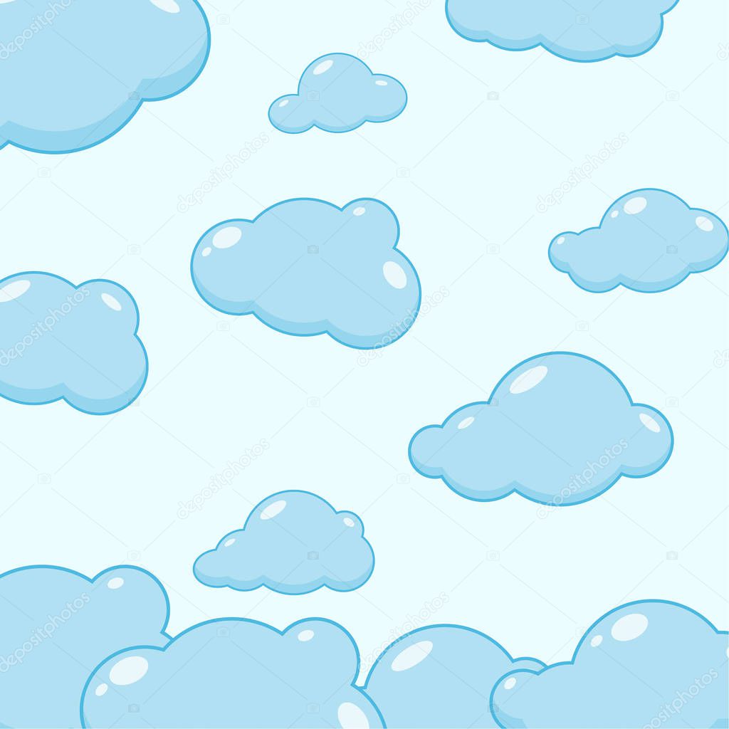 Cloud vector icons.