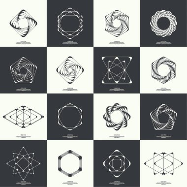 Geometrik şekilli soyut arkaplan