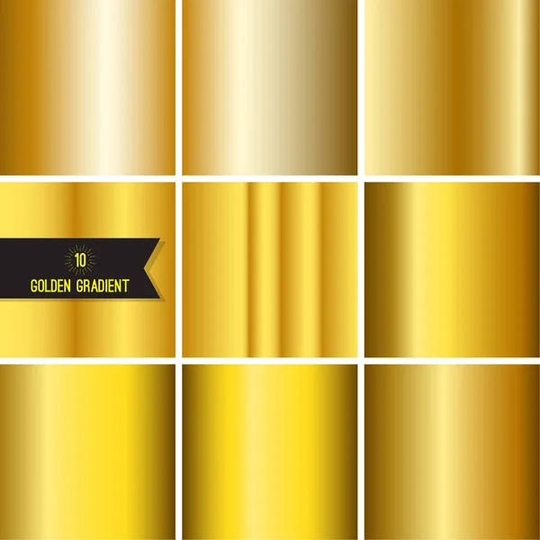 Set de lámina de oro textura . — Archivo Imágenes Vectoriales