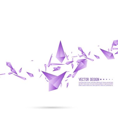 Arka plan dinamik parçalar ile.