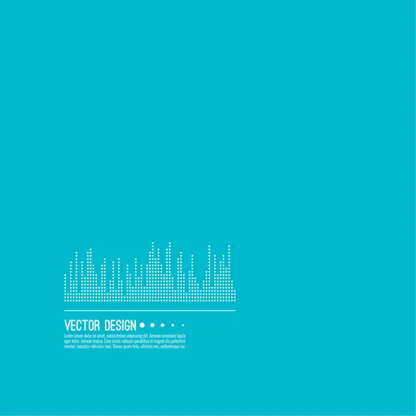 Music sound wave. — Stock Vector