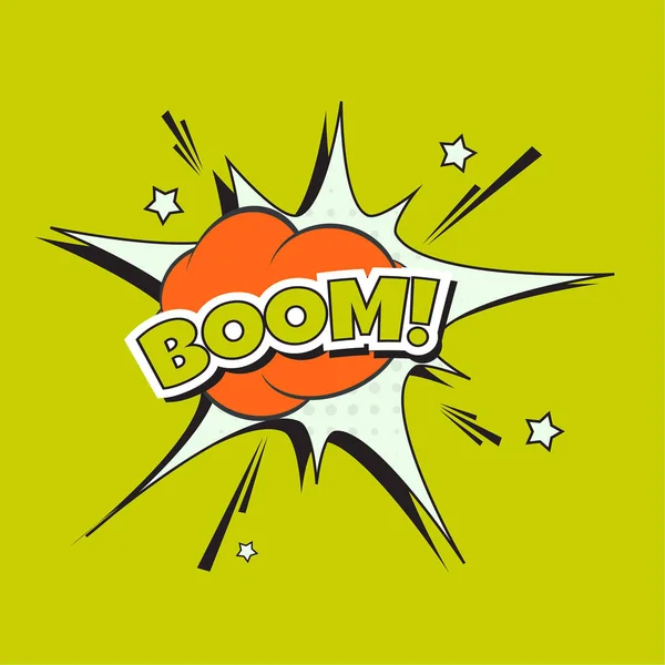 Betűk Boom, bomba. — Stock Vector