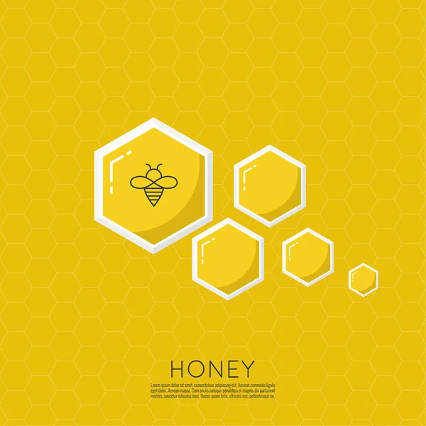 Vector icon honeycomb. — Stock Vector