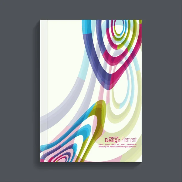Обкладинка журналу з кольоровими кристалами — стоковий вектор