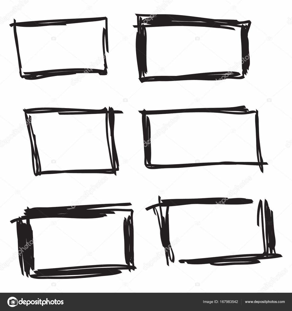 Handgezeichnetes Rechteck. Stock-Vektorbild von ©sumkinn 167983542, image size:1600x1700