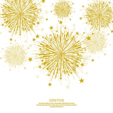 Vektör havai fişek tasarımı.