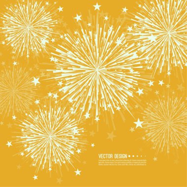 Vektör havai fişek tasarımı.