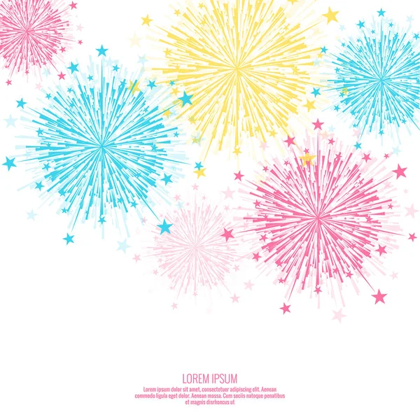 Vektör havai fişek tasarımı.