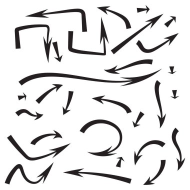 Vektör okları kümesi.