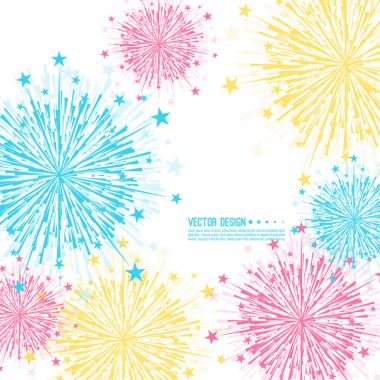 Vektör havai fişek tasarımı.