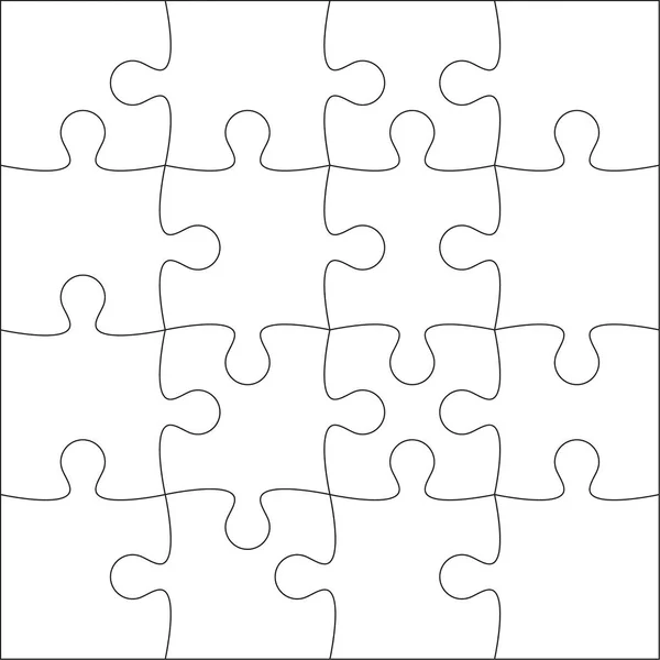 Puzzle in bianco puzzle . — Vettoriale Stock