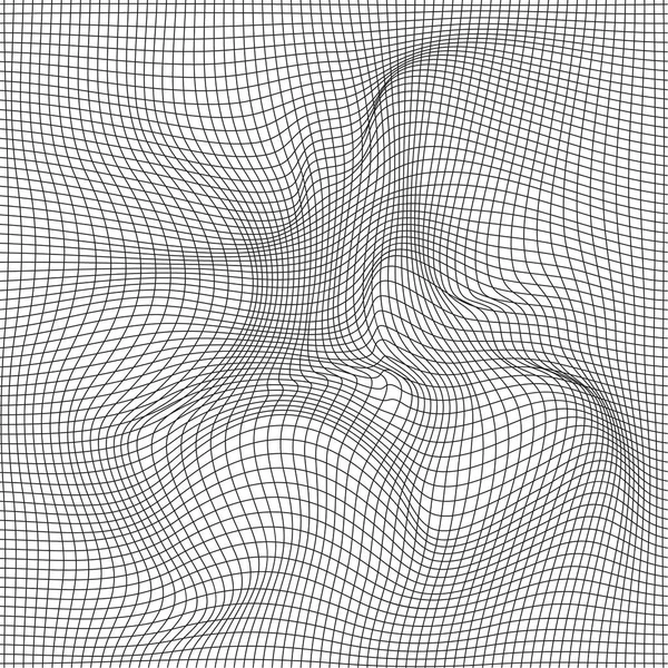 Distorted wave monochrome texture. — Stock Vector