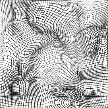 Bozulmuş dalga monokrom dokusu.