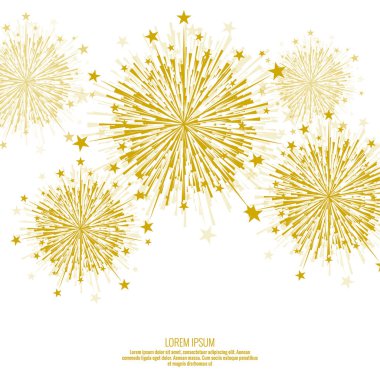 Vektör havai fişek tasarımı.